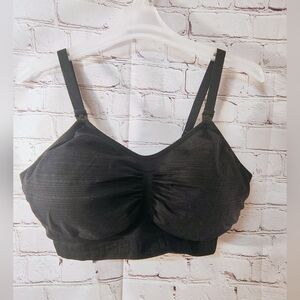 Kindred Bravely Sublime Hands Free Black Maternity Bra XL Busty